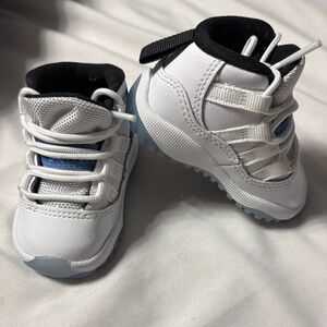 Jordan Kids White and Blue Sneakers